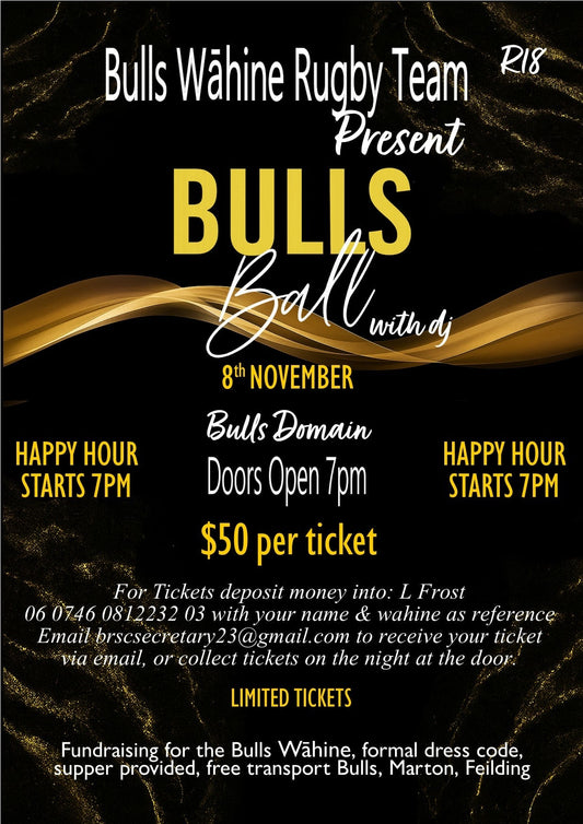 Bulls Ball - Hosted by Bulls Wahine Rugby Team